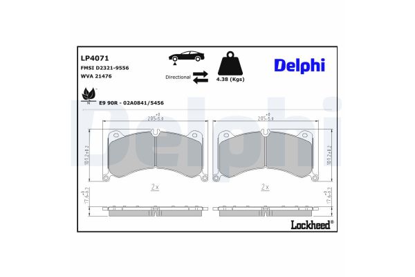 Fren Disk Balata Ön Audi SQ8 e-tron (GEG)(11.2022->)  DELPHI LP4071