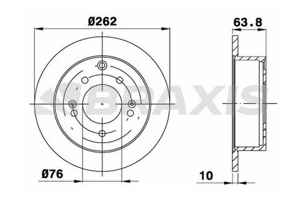Fren Disk Ayna Arka Sağ ve Sol Kia Cerato Coupe (TD)(2011->)  BRAXIS AE0596