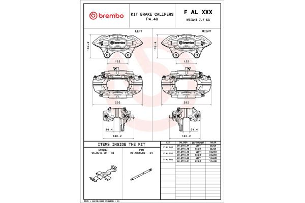 Fren Kaliper Ön Sağ veya Sol BMW 3 Serisi Sedan (F30N)(09.2015->)  BREMBO F AL H42
