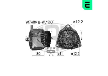Alternatör  ERA 209309A  51261017259 51261017253 51 26101 7253 51 26101 7259 51261017268 51 26101 7268