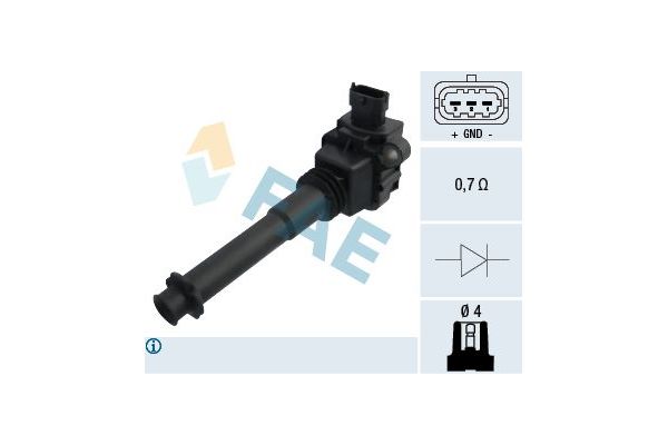 Ateşleme Bobini  Fiat Coupe (175)(1994->)  FAE 80312