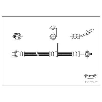 Fren Hortumu Ön Sağ Toyota RAV4 Funcruiser Cabrio (A1)(1998->)  OSSCA 00639