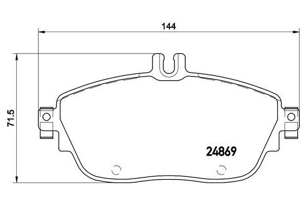 Fren Disk Balata Arka Infiniti QX30 (04.2016->)  BREMBO P 50 093X