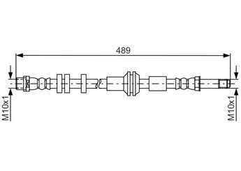 Fren Hortumu Arka Sağ veya Sol BOSCH 1 987 481 691  1987481691 1 987 481 691 4G0611775B 4G0 611 775 B