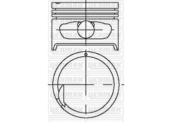 Piston (76.00MM-0.50)  YENMAK 39-04484-050  39-04484-050