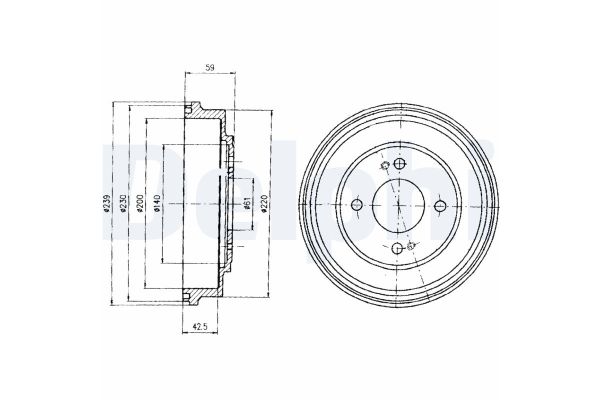 Kampana Arka Sağ veya Sol Honda Civic Coupe (EJ6/8)(02.1996->)  DELPHI BF208