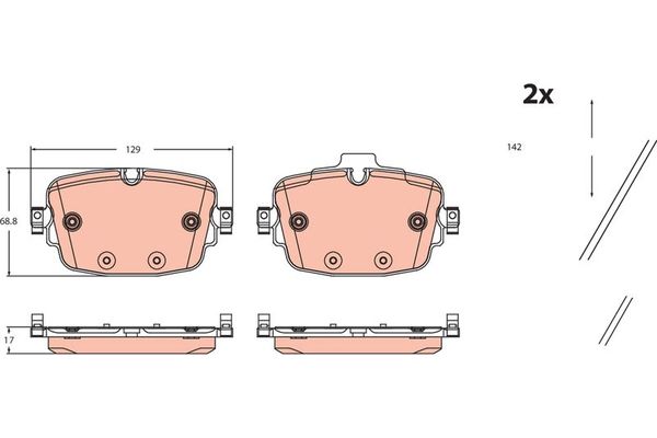 Fren Disk Balata Ön veya Arka Audi SQ7 (4MB)(05.2016->)  TRW GDB2506