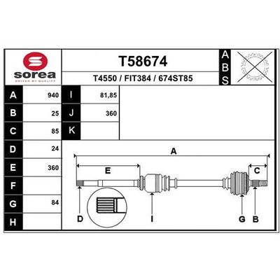 Aks Komple Ön Sağ Lancia Ypsilon (101)(09.2003->2012)  ANKA 10500020