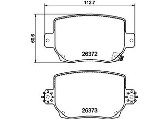 Fren Disk Balata Arka HELLA 8DB 355 041-041  800824600A