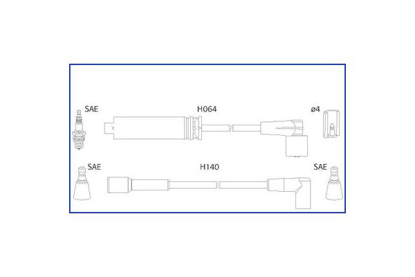 Buji Kablosu  Daewoo Kalos (2002->)  HUCO 134239