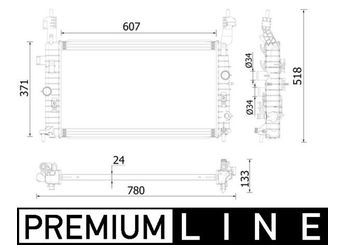Su Radyatörü  MAHLE CR 2229 000P  1300413 13181074