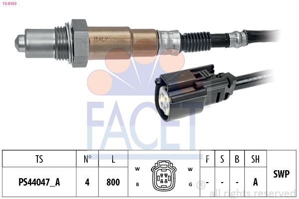 Oksijen (Lambda) Sensörü  Ford Tourneo Courier (C4A)(2013->)  MAGNETI MARELLI 259000638700
