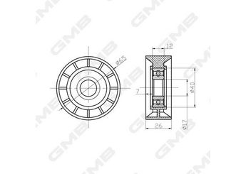 Vantilatör Kayış Gergi Rulmanı  GMB GTC0990  59903341H 059903341H 59903341G 059 903 341 G 059 903 341 H