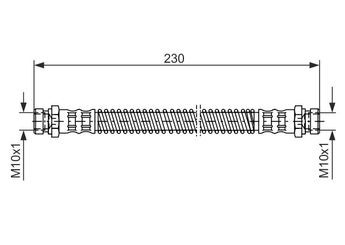 Fren Hortumu Arka Sağ BOSCH 1 987 476 019  1987476019 1 987 476 019 587381C000 58738 1C000