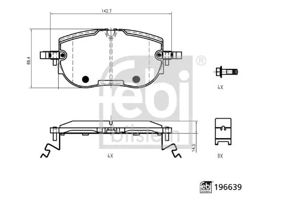 Fren Disk Balata Ön Skoda Enyaq Coupé (5AC)(01.2022->)  FEBI BILSTEIN 196639