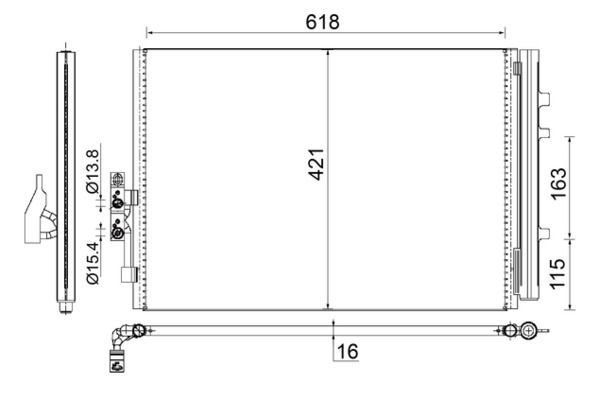 Klima Radyatörü  BMW X3 Serisi (F25)(03.2011->)  MAHLE AC 779 000S