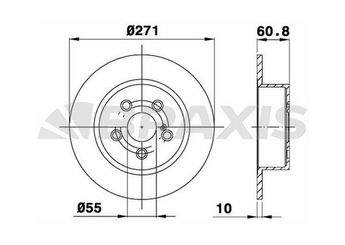Fren Disk Ayna Arka Sağ ve Sol BRAXIS AE0537  4243105040