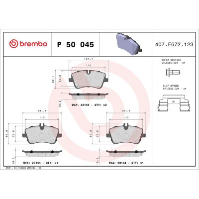Fren Disk Balata Ön BREMBO P 50 045