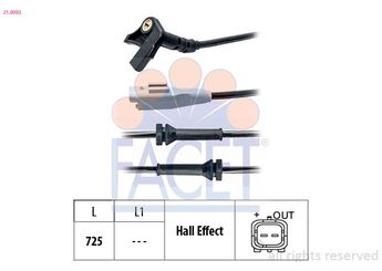 Abs Sensörü Ön Sağ veya Sol MOTORTEC TRN0054  9813759680 4545E7 4545 E7 9655270080 96 552 700 80 98 137 596 80