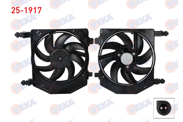 Radyatör Fan ve Motoru  Ford Fiesta (DX)(2000->)  VEKA 25-1917