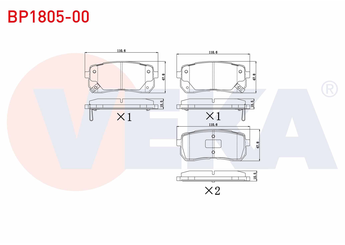 Fren Disk Balata Arka VEKA BP1805-00  