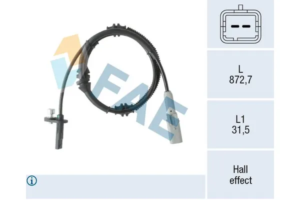 Abs Sensörü Arka Sağ veya Sol Citroen C4 Picasso / Spacetourer (05.2013->)  ZEGEN ZAS1481