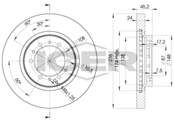 Fren Disk Ayna Ön Sağ ve Sol AYD 25367  MB928697 MB618716 MR129648 MR129649