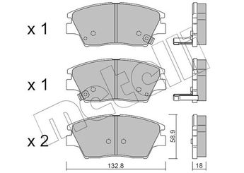 Fren Disk Balata Ön METELLI 22-1098-0  48130350A0 48130-350A0 48130350B0 48130-350B0 48130350C0 48130-350C0 48130351A0 48130-351A0 48130370B0 48130-370B0 48130371B0 48130-371B0