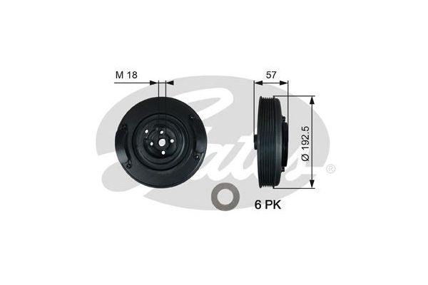 Krank Kasnak  Volvo S80 Sedan (05.1998->)  GATES TVD1033