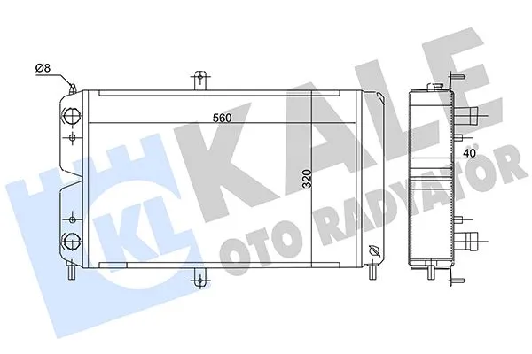 Su Radyatörü  Lada 2110 (2110/2111/2112)(01.1999->)  KALE 1603032PF
