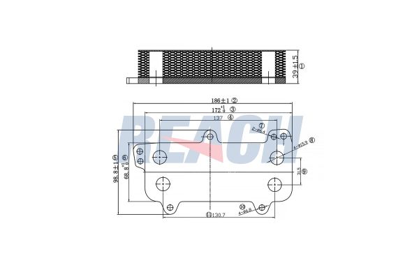 Motor Yağ Soğutucu  Volkswagen T5 Transporter P.Van/Minibüs (7H)(04.2003->2009)  FROW 424.1540.001