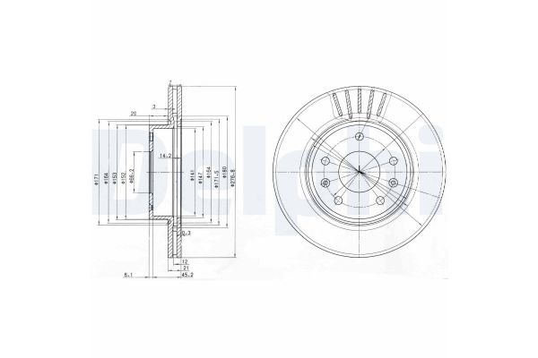 Fren Disk Ayna Ön Sağ ve Sol Land Rover Freelander 1 (LN)(09.2002->)  DELPHI BG3702C