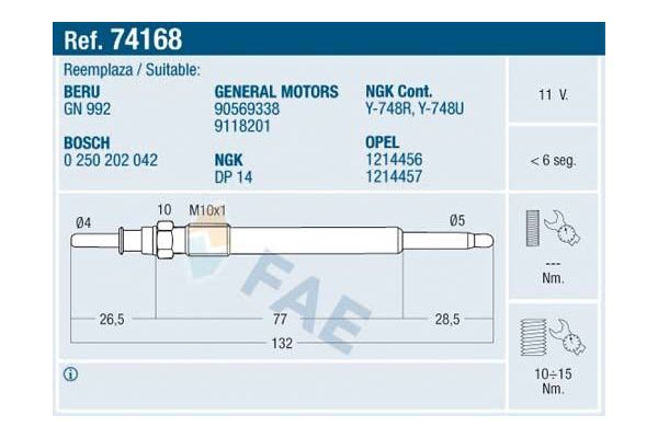 Isıtma Bujisi  DODUCO 1056