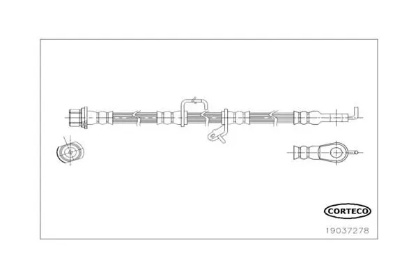 Fren Hortumu Ön Sol Toyota Auris Touring Sports (E18)(03.2013->)  ASPART 3HOS1496