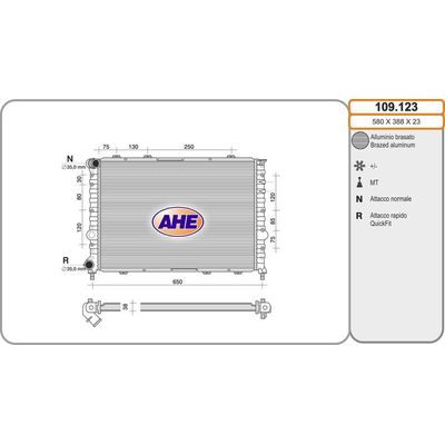 Su Radyatörü  Alfa Romeo 156 Sportwagon (2003->)  BEHR CR 518 000S