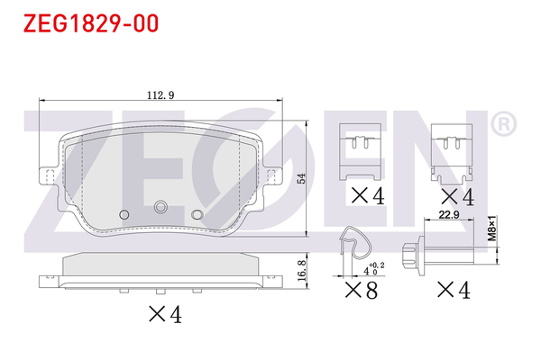 Fren Disk Balata Arka Mercedes A -Serisi (BM 177)(05.2018->)  ZEGEN ZEG1829-00