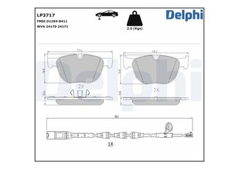 Fren Disk Balata Ön DELPHI LP3717  34112413068