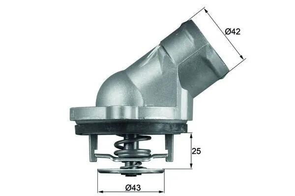 Termostat 87 °C  Mercedes E -Serisi S.Wagon (BM 211)(01.2003->)  MAHLE TI 45 87D