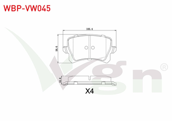 Fren Disk Balata Arka WGN WBP-VW045  