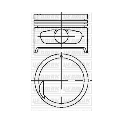 Piston (76.00MM-0.50)  YENMAK 31-04484-050-TPR