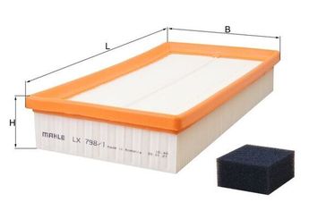 Hava Filtresi  MAHLE LX 798/1  98AB9601CB 1058022 1072246 1319573 1319615 1480568 3S419601AA 3S419601BA 7T169601AA 98AX9601AA EFA600 FA1688 YS4Z9601CC