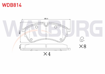 Fren Disk Balata Arka WALBURG WDB814  