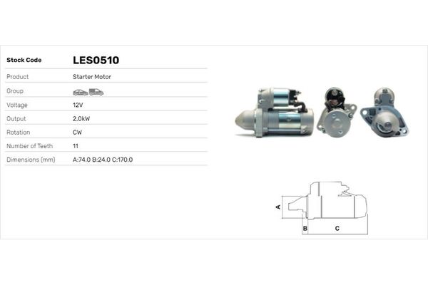 Marş Dinamosu  Toyota Verso (AUR2/ZGR2)(2009->)  LUCAS ELEKTRIK LES0510
