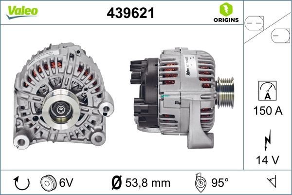 Alternatör  BMW X3 Serisi (E83)(09.2003->)  VALEO 439621