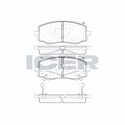Fren Disk Balata Ön Hyundai i20 (PB)(05.2012->)  MAGNETI MARELLI 323700008200