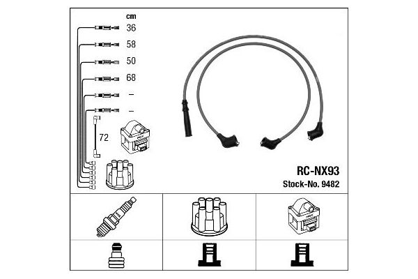 Buji Kablosu  Nissan Pickup (D21)(09.1985->)  NGK 9482