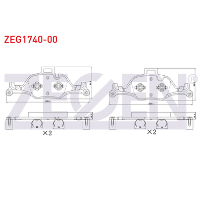 Fren Disk Balata Ön BMW X3 Serisi (G01)(12.2017->)  ZEGEN ZEG1740-00