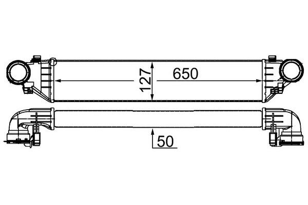 Turbo Radyatörü  Mercedes CLK Cabrio (BM 209)(02.2003->)  MAHLE CI 343 000S