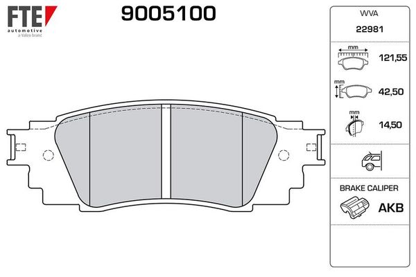 Fren Disk Balata Arka Toyota Yaris Cross (2021->)  FTE 9005100