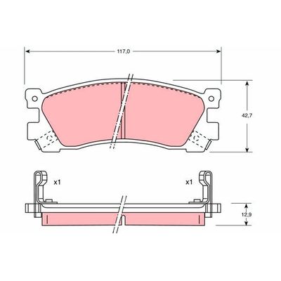 Fren Disk Balata Arka Mazda Xedos 9 (TA)(07.1993->)  TRW GDB746